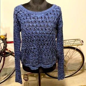 Hollister wide knit navy sweater